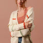 SO ME Loose Fit Multi Stripe Open Front Cardigan - DAVERRI FASHIONS