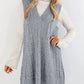 Lovelet Cable Knit V-Neck Mini Sweater Overall Dress - DAVERRI FASHIONS