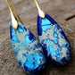 Handmade Teardrop Shape Natural Stone Dangle Earrings - DAVERRI FASHIONS