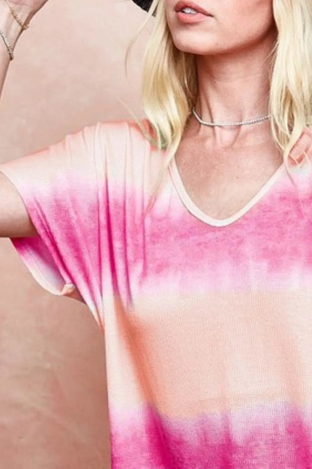 BiBi Tiedye Printed Hacci Knit Top Tops