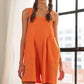 ADORA Wide Leg Overall Romper ORANGE Shortalls