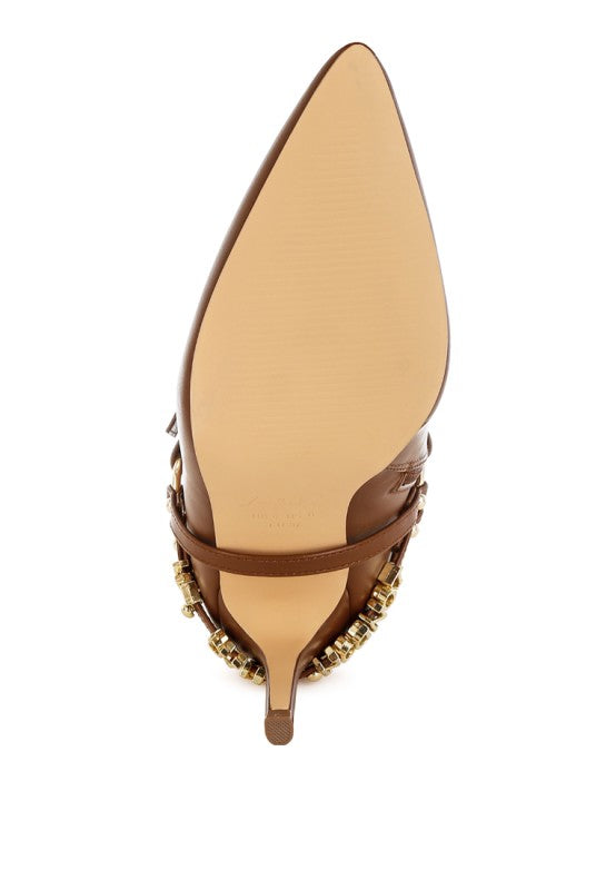 Nicene Harness Detail Stiletto Boots | Boots Daverri Fashions