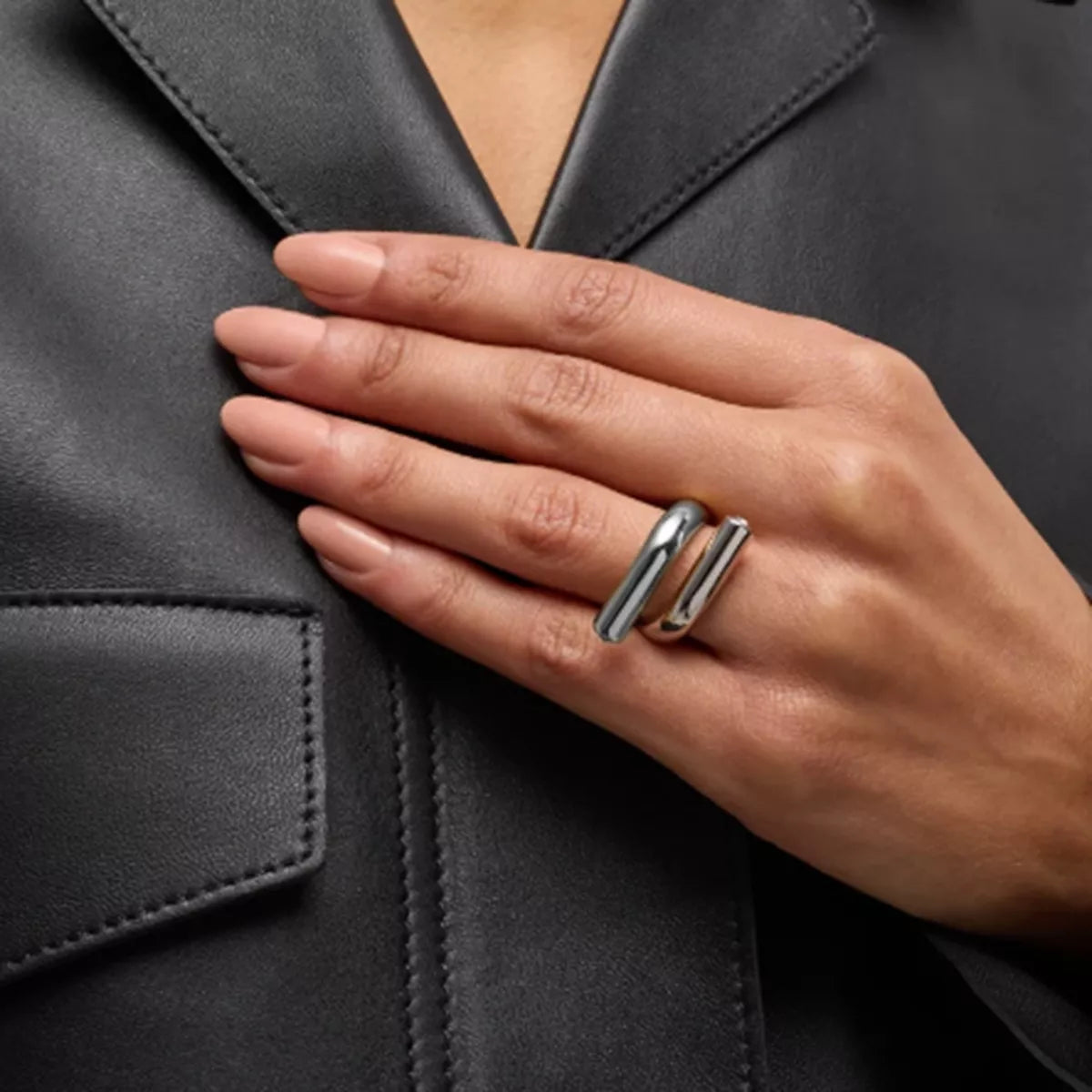 Stainless Steel Bypass Ring | Rings Daverri Fashions