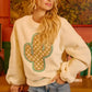 BiBi Cactus Embroidered Fleece Sweatshirt - DAVERRI FASHIONS