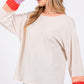 SAGE + FIG Color Block Waffle Knit T-Shirt T-Shirts