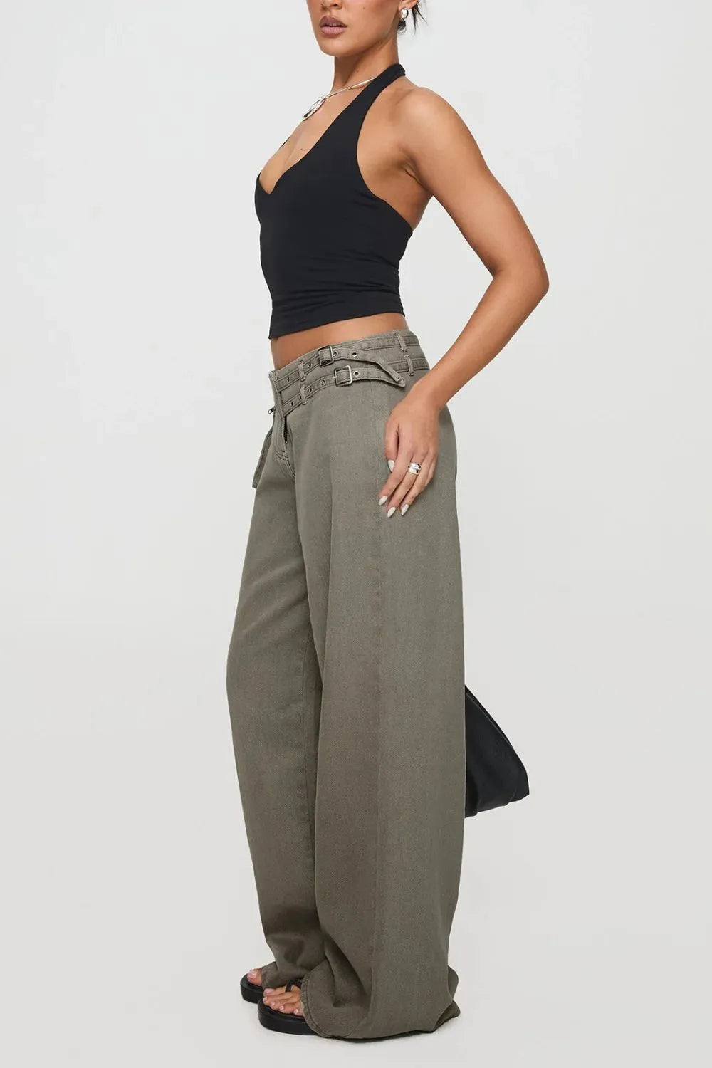Wide Leg Jeans with Pockets | Bottoms Daverri Fashions