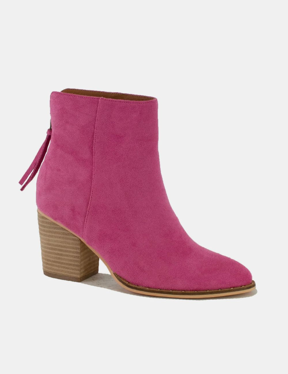 Beast Fashion Suede Point Toe Ankle Booties Footwear