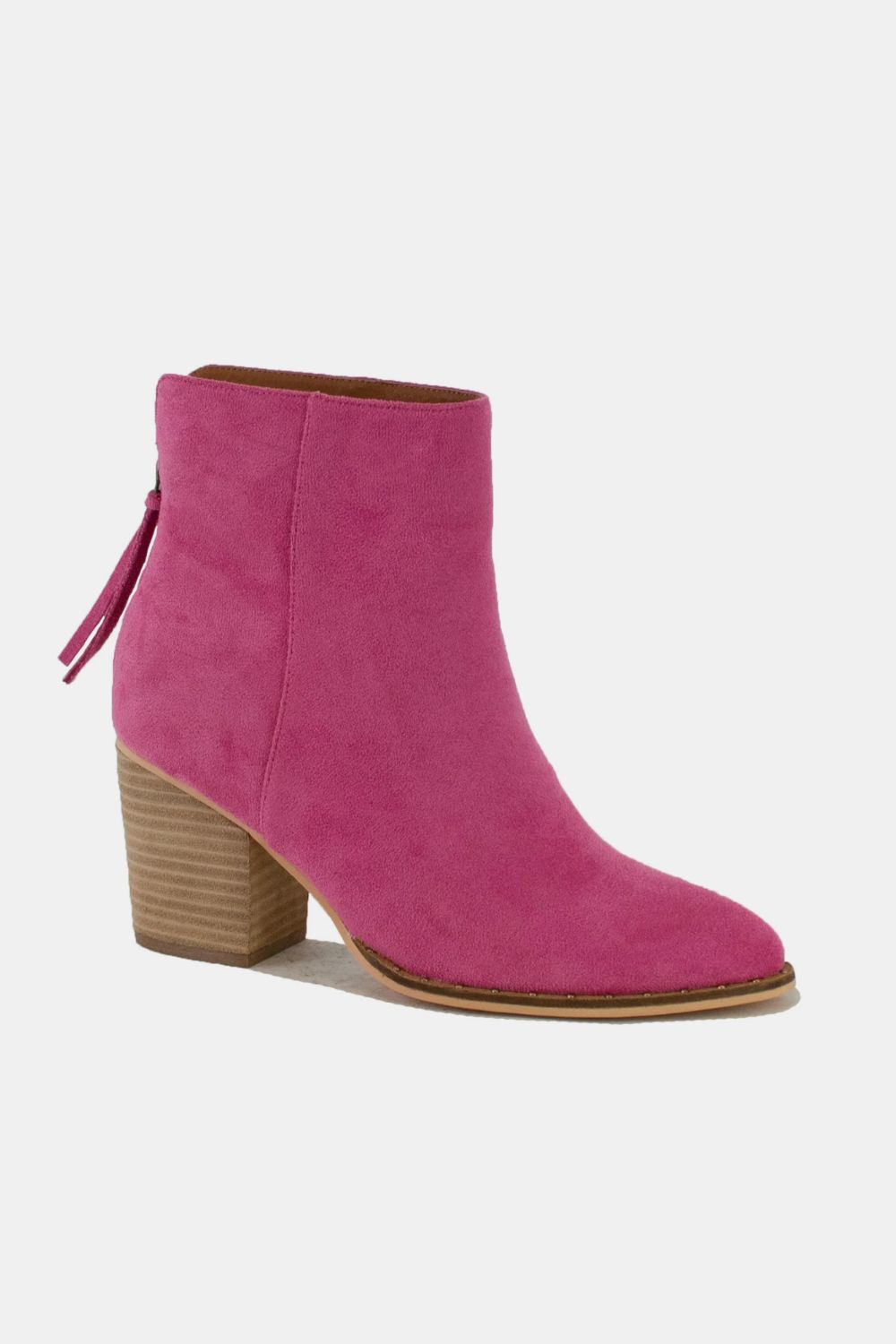 Beast Fashion Suede Point Toe Ankle Booties Footwear