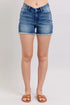 Judy Blue Full Size V-Front Denim Shorts with Shield Pockets Plus Size MD 2XL