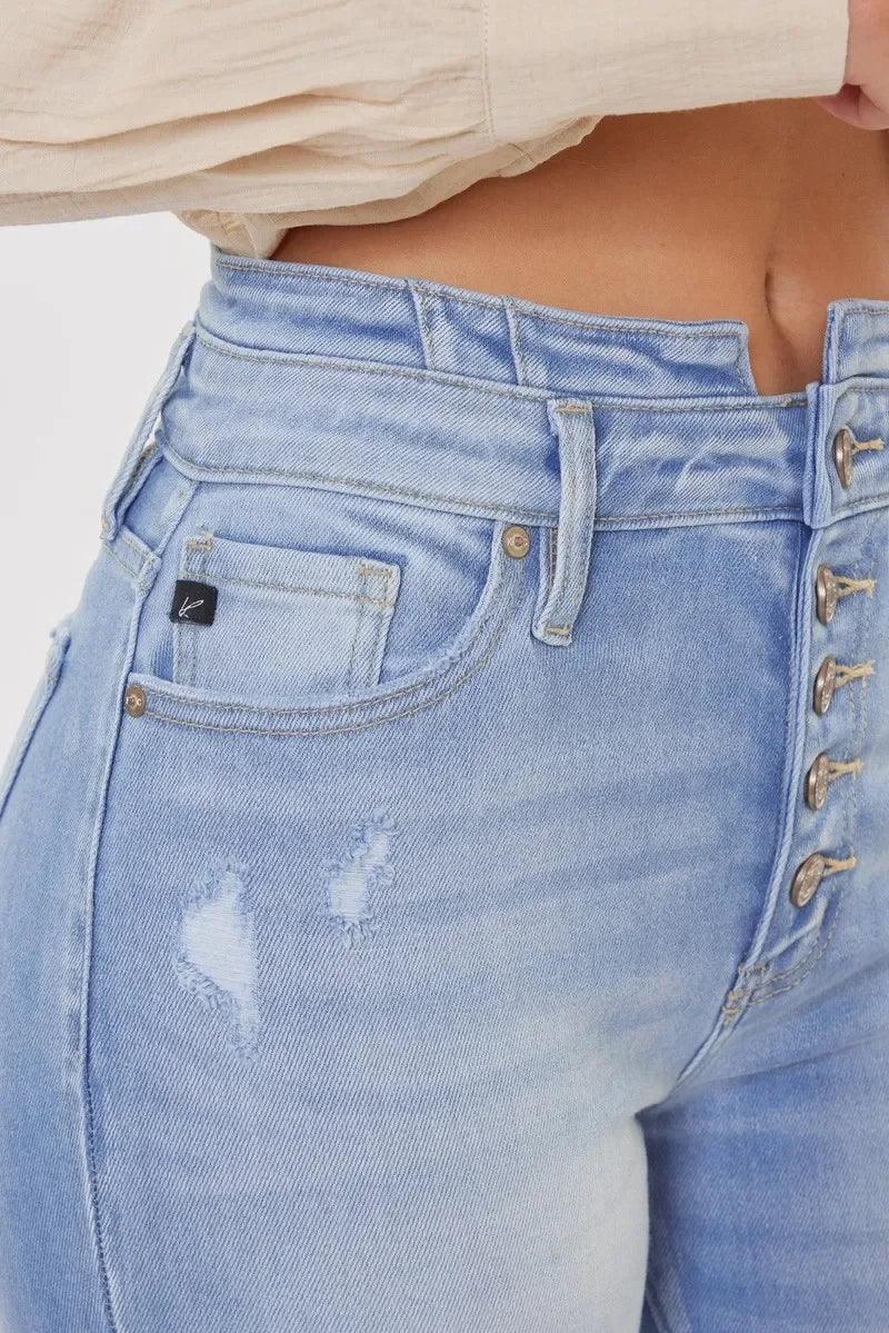 Kancan Curvy High Rise Flare Jeans - DAVERRI FASHIONS