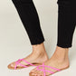 WILD DIVA Crisscross PU Leather Open Toe Sandals Sandals