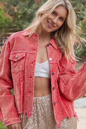 POL Button Down Corduroy Trucker Jacket | Jackets Daverri Fashions