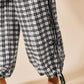 SO ME Plaid Elastic Waist Balloon Pants