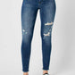 Judy Blue Full Size High Waist Distressed Skinny Jeans - DAVERRI FASHIONS