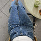 Pearl Embellished High Waist Straight Leg Jeans - DAVERRI FASHIONS
