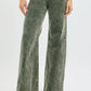 RISEN Full Size High Rise Wide Leg Corduroy Jeans Plus Size - DAVERRI FASHIONS