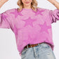 SAGE + FIG Mineral Wash Star Pattern T-Shirt - DAVERRI FASHIONS