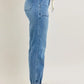 Judy Blue Full Size High Waist Denim Jogger - DAVERRI FASHIONS