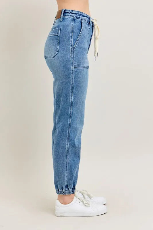 Judy Blue Full Size High Waist Denim Jogger Jeans