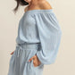 HYFVE Off Shoulder Top and Shorts Set
