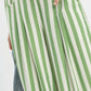 Green and white vertical stripe Umgee wide-leg pants
