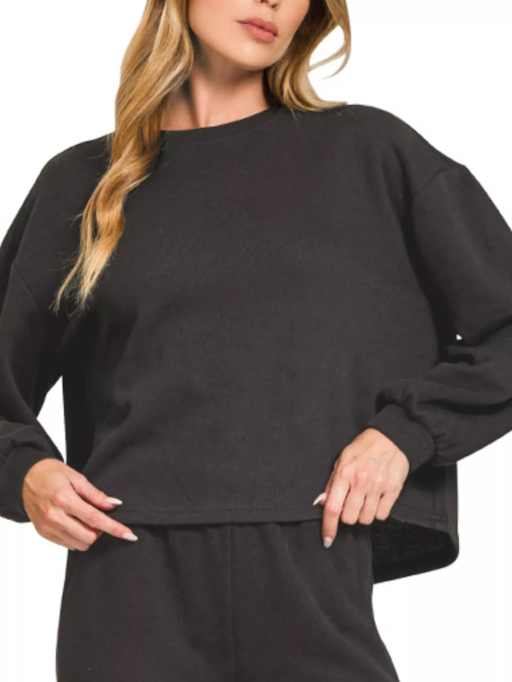 Zenana French Rib Pullover and Pants Set | Loungewear Sets Daverri Fashions