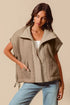 SO ME Over Sized Soft Sherpa Fur Sleeveless Vest Jacket - DAVERRI FASHIONS
