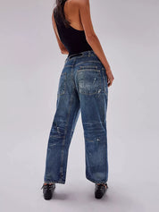 Washed Wide Leg Barrel Jeans | Jeans Daverri Fashions