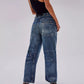Washed Wide Leg Barrel Jeans - DAVERRI FASHIONS