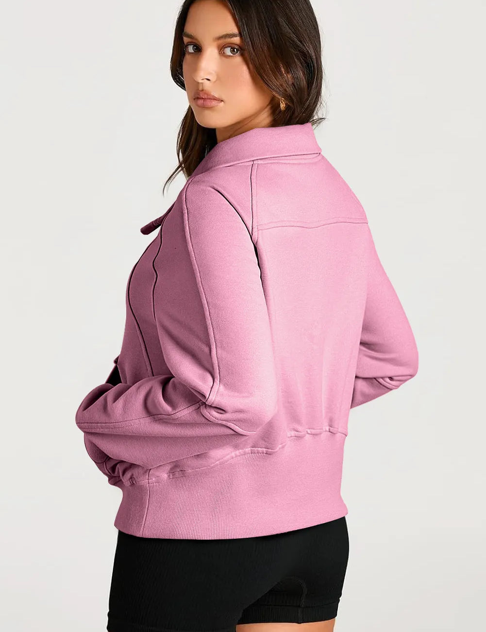 Half Zip Long Sleeve Sweatshirt | Sweatshirts Daverri Fashions