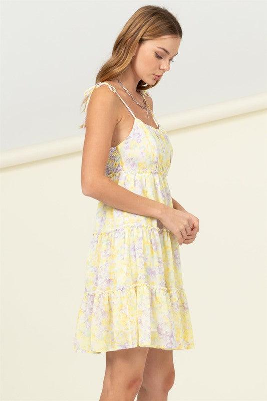 Flirty Floral Tie-Strap Midi Dress Midi Dresses