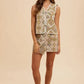 Annie Wear Ethnic Woven Jacquard Tie Front Vest - DAVERRI FASHIONS
