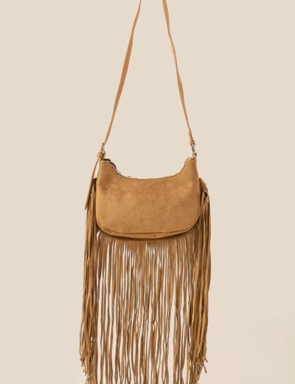Suede Fringe Crossbody Bag | Crossbody Bags Daverri Fashions