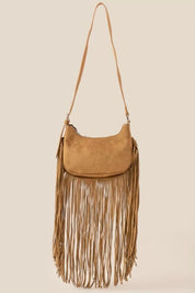 Suede Fringe Crossbody Bag | Crossbody Bags Daverri Fashions