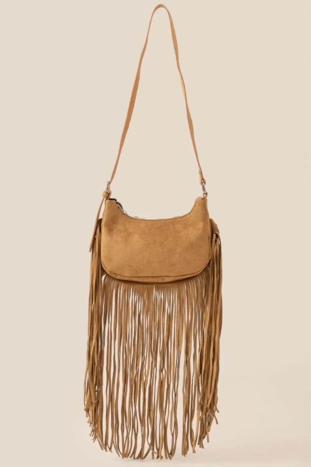 Suede Fringe Crossbody Bag | Crossbody Bags Daverri Fashions