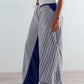 Striped Wide Leg Jeans - DAVERRI FASHIONS