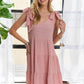 ADORA V-Neck Tie Shoulder Dress Dusty Pink Knee Length Dresses