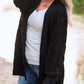 Cable-Knit Open Front Long Sleeve Cardigan - DAVERRI FASHIONS