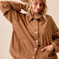 BiBi Corduroy Relaxed Fit Shacket with Back Pleat - DAVERRI FASHIONS