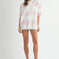 MABLE Oversized Stripe Polo Collar Sweater Sweaters