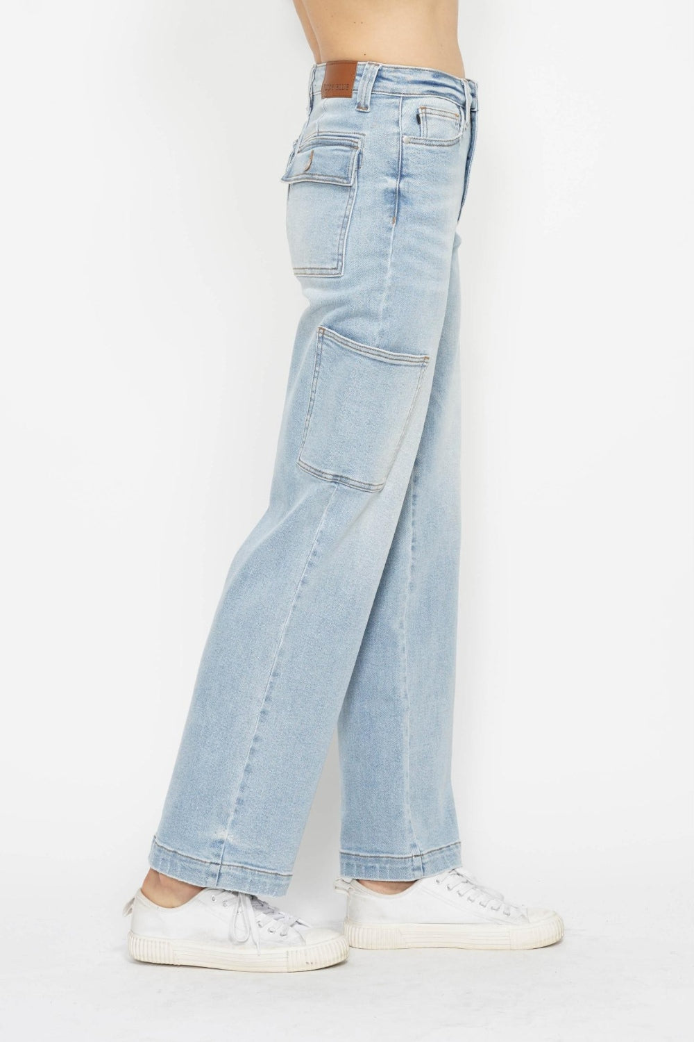 Judy Blue Full Size High Waist Straight Cargo Jeans Jeans