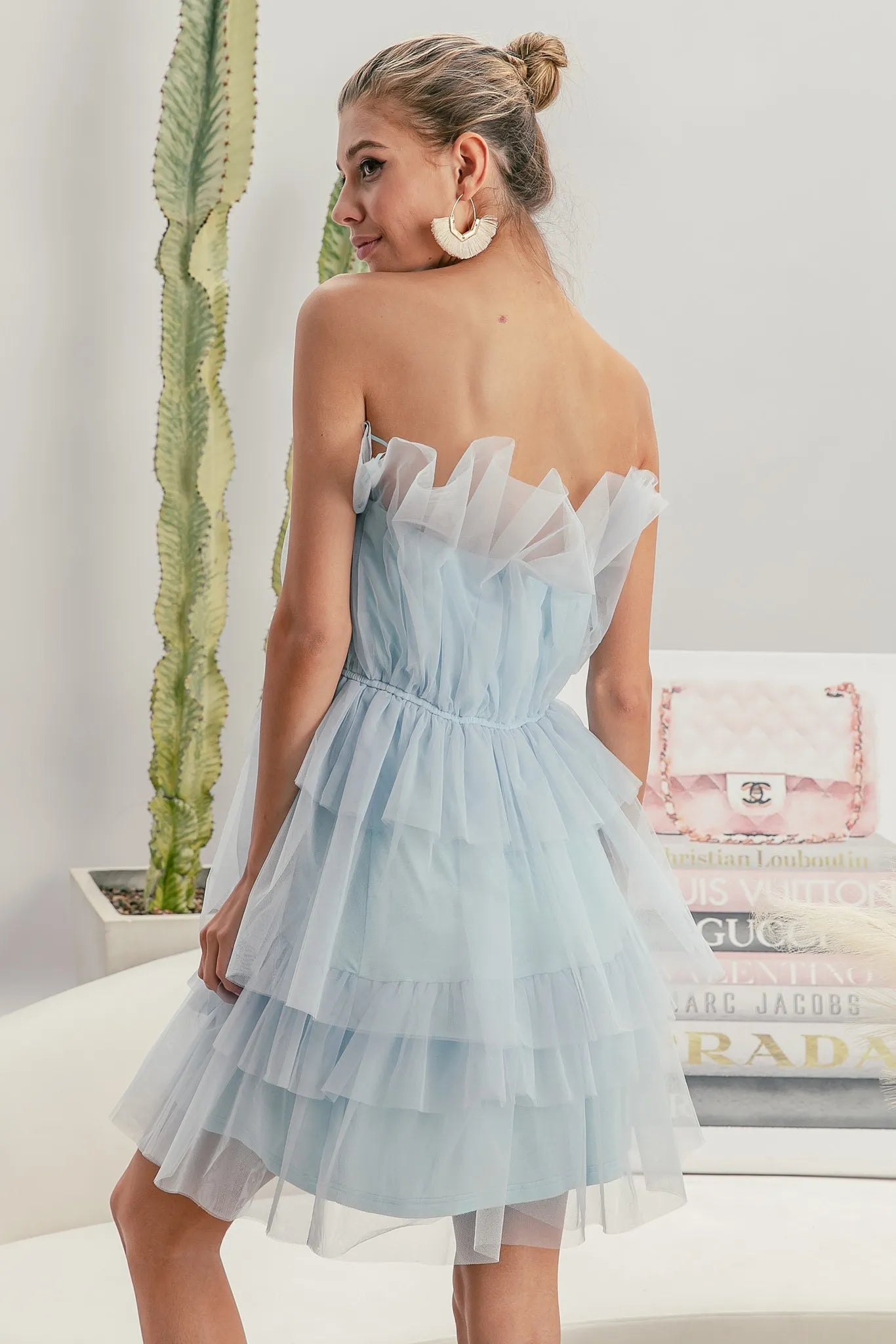 BiBi Sleeveless Layered Organza Dress | Mini Dresses Daverri Fashions