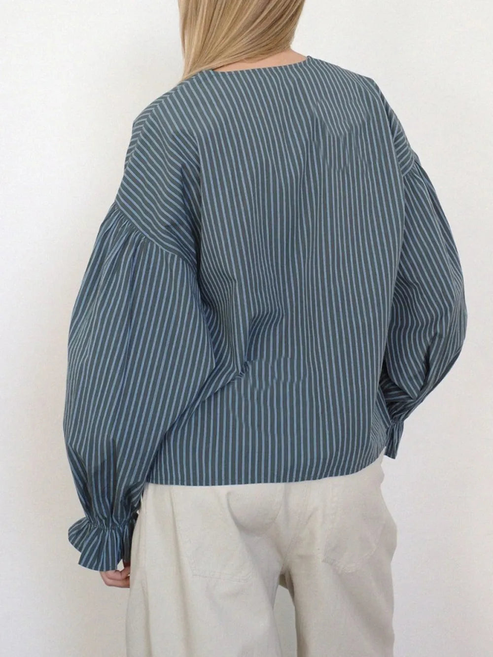 Tied Flounce Sleeve Blouse | Blouses Daverri Fashions