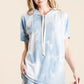 BiBi Tie Dye French Terry Hoodie Top and Bottom Set Short Sets