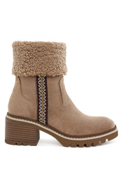 Woolly Faux Fur & Embroidery Detail Boots | Boots Daverri Fashions