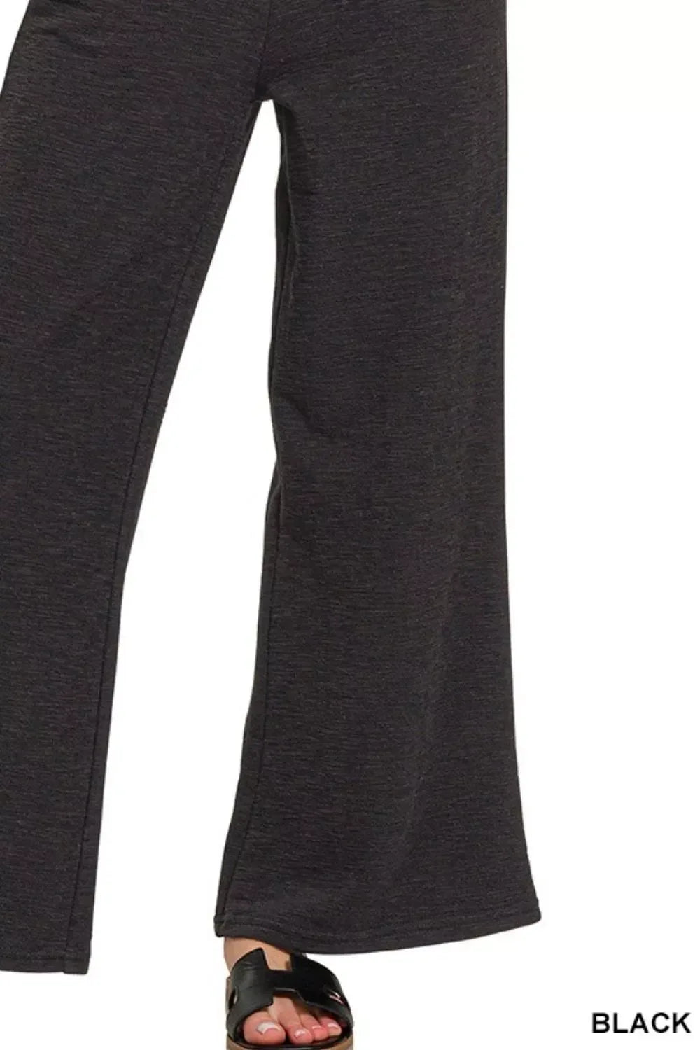 Zenana Cotton Slub Wide Leg Pants - DAVERRI FASHIONS