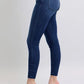 Judy Blue Full Size Mid Rise Skinny Jeans with Raw Hem Plus Size