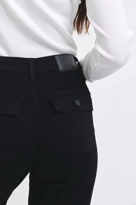 Judy Blue Full Size High Waist Cargo Cuffed Jogger Jeans