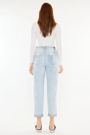 Kancan Open Pack Paperbag Mom Jeans | Jeans Daverri Fashions