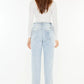 Kancan Open Pack Paperbag Mom Jeans - DAVERRI FASHIONS